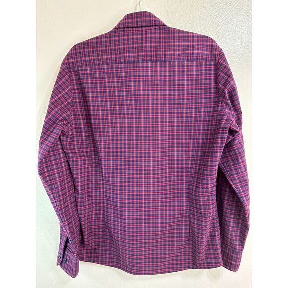 Mizzen & Main Men's Size M Trim Fit Plaid Button Down Shirt Outdoors Classic - Picture 3 of 4